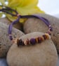Mookaite & Purple friendship bracelet