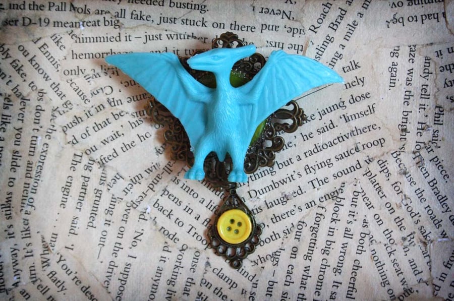 Dinosaur Toy Pterodactyl Statement Brooch