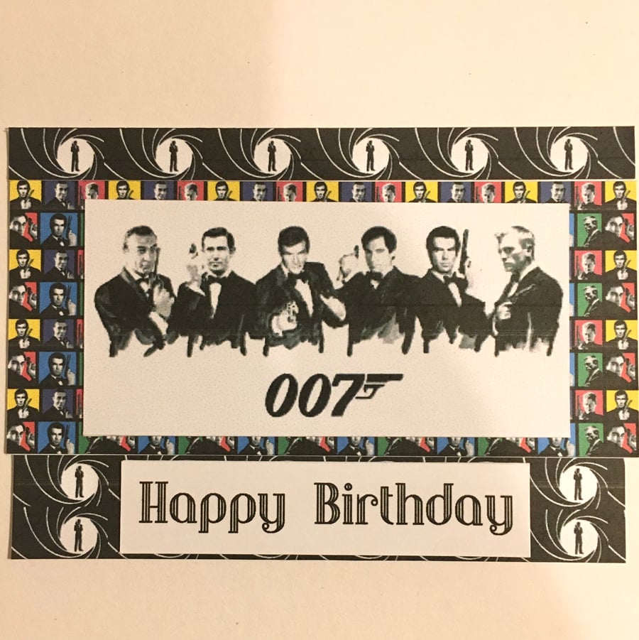 Happy Birthday Card - for a James Bond fan