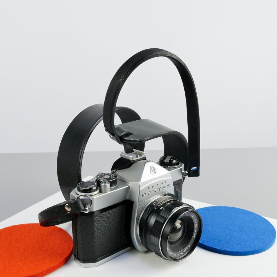 Black Leather Camera Strap