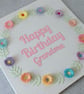 Happy birthday grandma, birthday card - handmade, quilled, paper quilling - Image 1