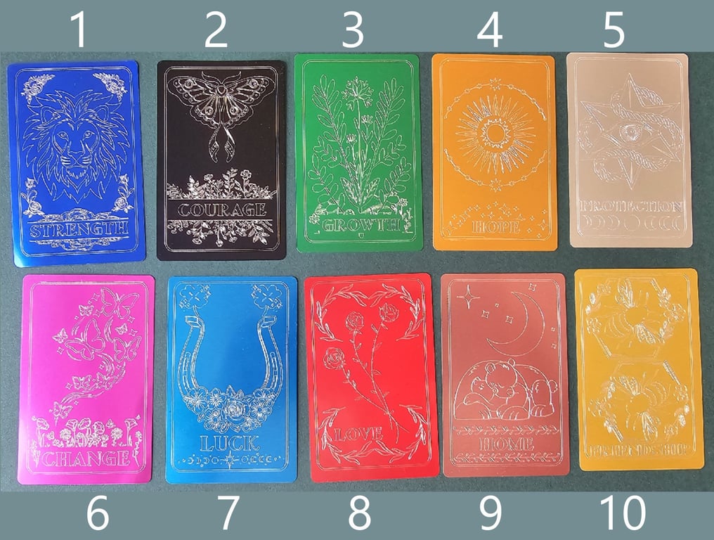Tarot-Inspired Personalised Engraved Keepsake Card