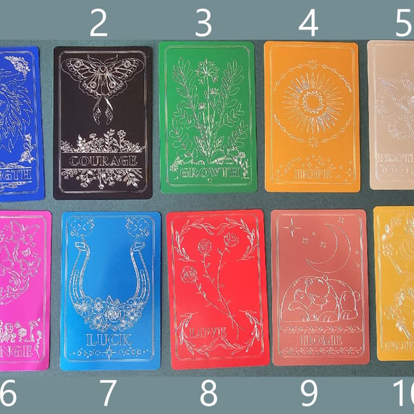 Tarot-Inspired Personalised Engraved Keepsake Card