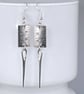 CRAFTERS EARRINGS SILVER needle tape cute sewer hobbiest - Image 5