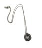 Antique Black Iron Hammered Six Ring Pendant Necklace for 6th Anniversary Gift. - Image 2