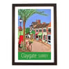 Claygate Surrey travel poster print by Susie West