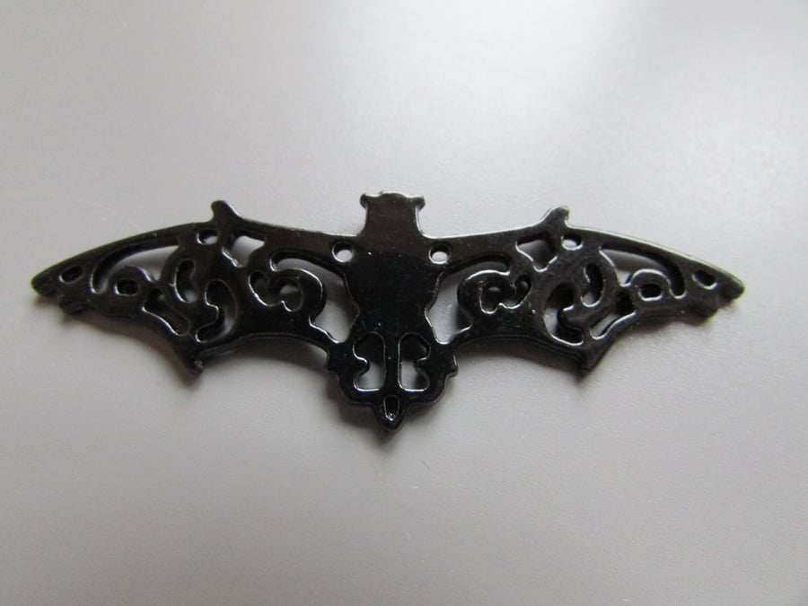 Black Bat Connector Jewellery Charm Steampunk