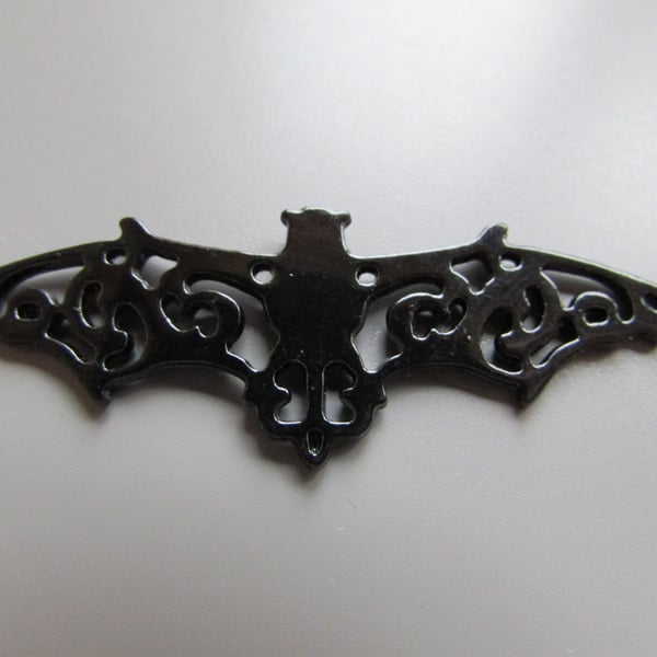Black Bat Connector Jewellery Charm Steampunk