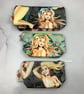 Mermaids makeup bag, zip bag, options, Handmade - Image 3
