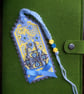 Handmade Bookmark Handbag Design Blue Yellow Grey Beads Luxury Multi Media - Image 3