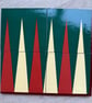 Backgammon Boardgame Coasters - Rectangles - Upcycled from Real Board - Image 3