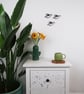 Puffin wall decoration, set of 3 flying miniature birds, wooden hand painted. - Image 4