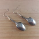 Upcycled Silver Plated Sugar Tong Spoon Earrings (SPE102507)