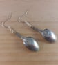 Upcycled Silver Plated Sugar Tong Spoon Earrings (SPE102507)