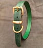 Hand embossed green dog collar - Image 2