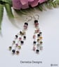 Watermelon Tourmaline Sterling Silver Dangle Earrings LAST PAIR - Image 1