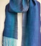 Deep Blue Sea Cotton Herringbone Summer Scarf - Image 8