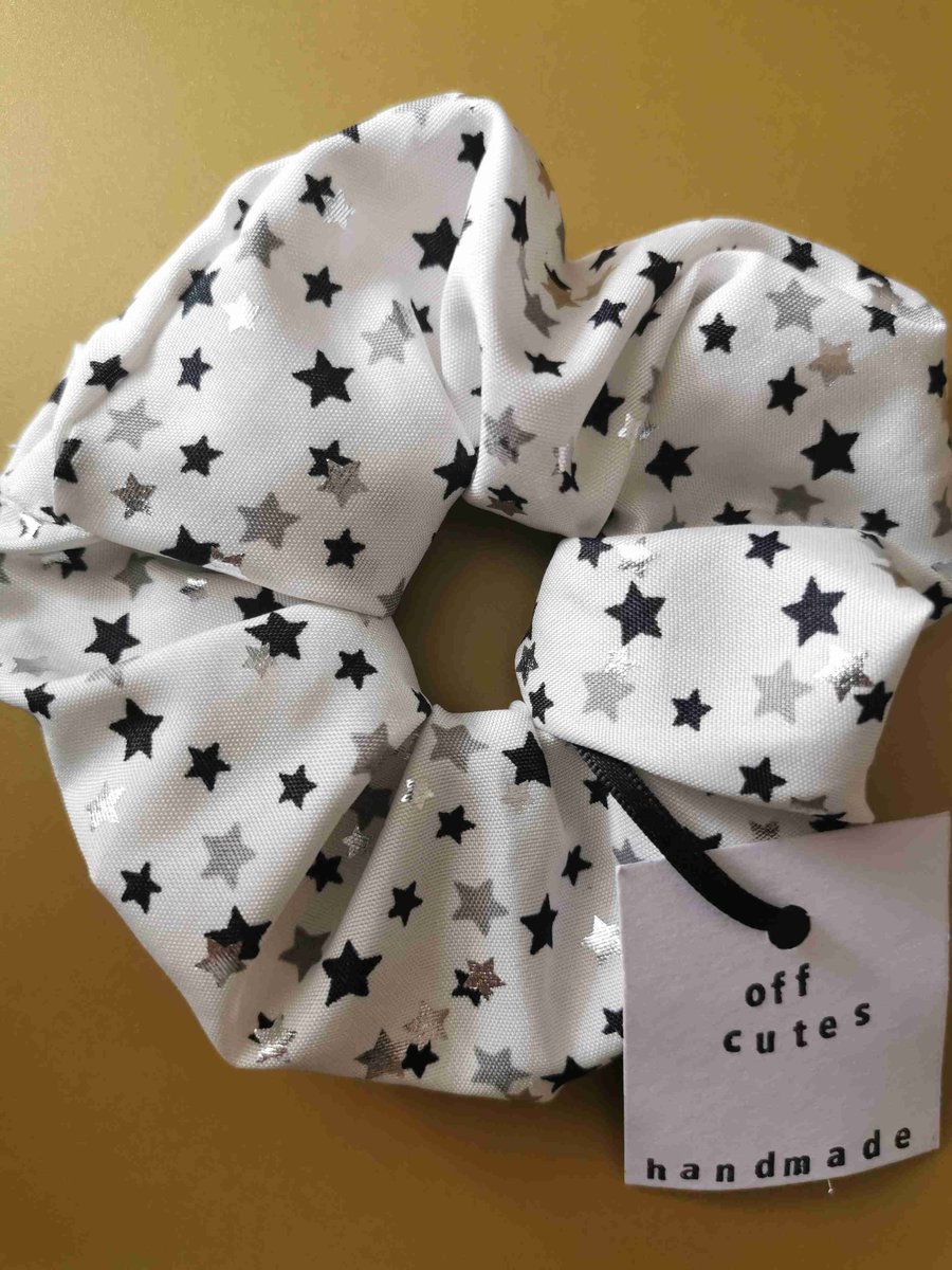 Monochrome Stars Scrunchie 