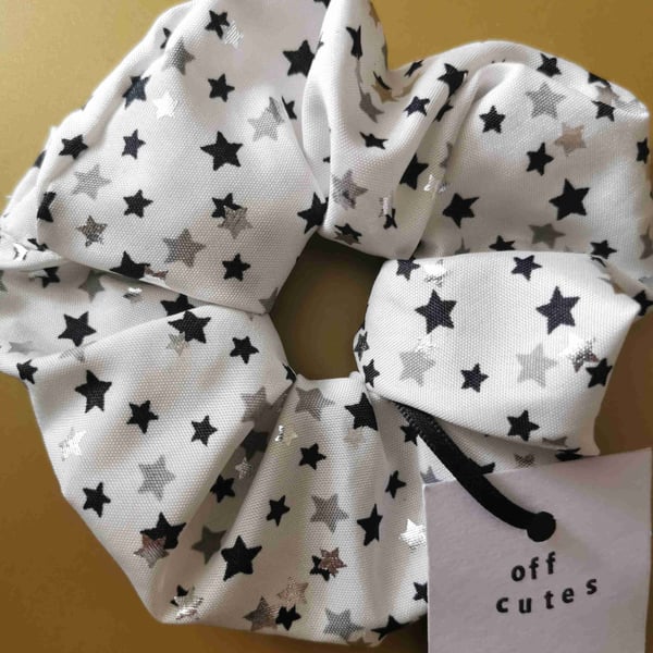 Monochrome Stars Scrunchie 
