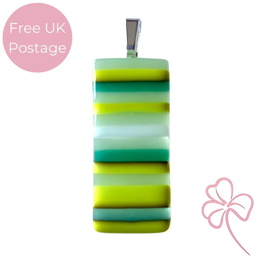 Stringer Stripes Glass Pendant 4