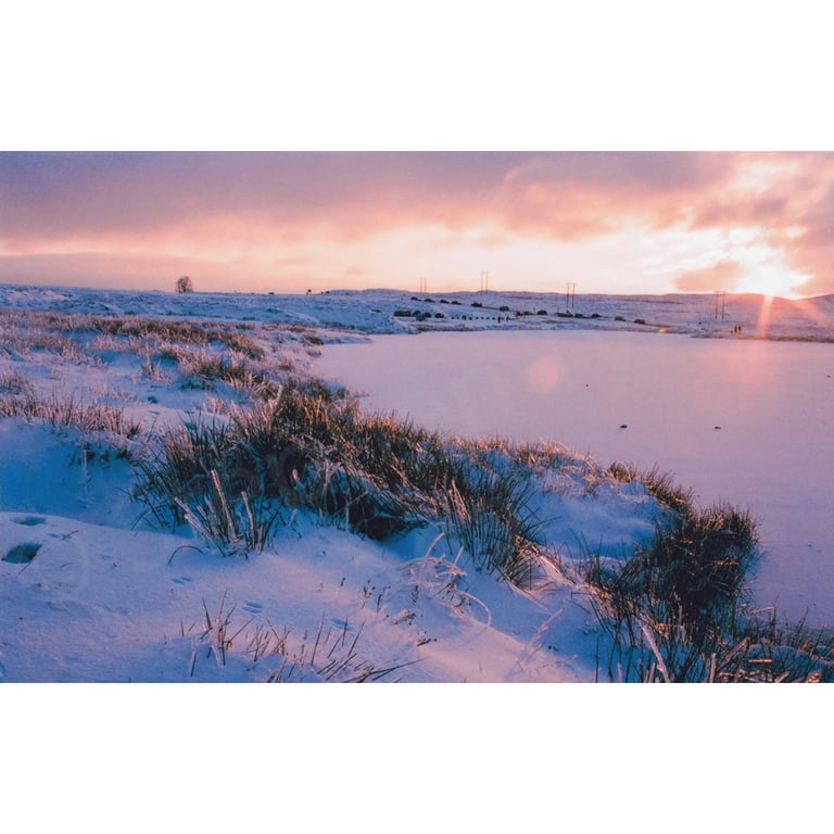 Photographic Print of Keeper's Pond near Blaenavon in the Depths of Winter