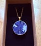Upcycled bone china necklace blue willow pattern
