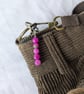 Pink Chalcedony Fidget Keyring - Image 2