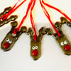 Fused glass reindeer Christmas dororation, tree hanging decoration