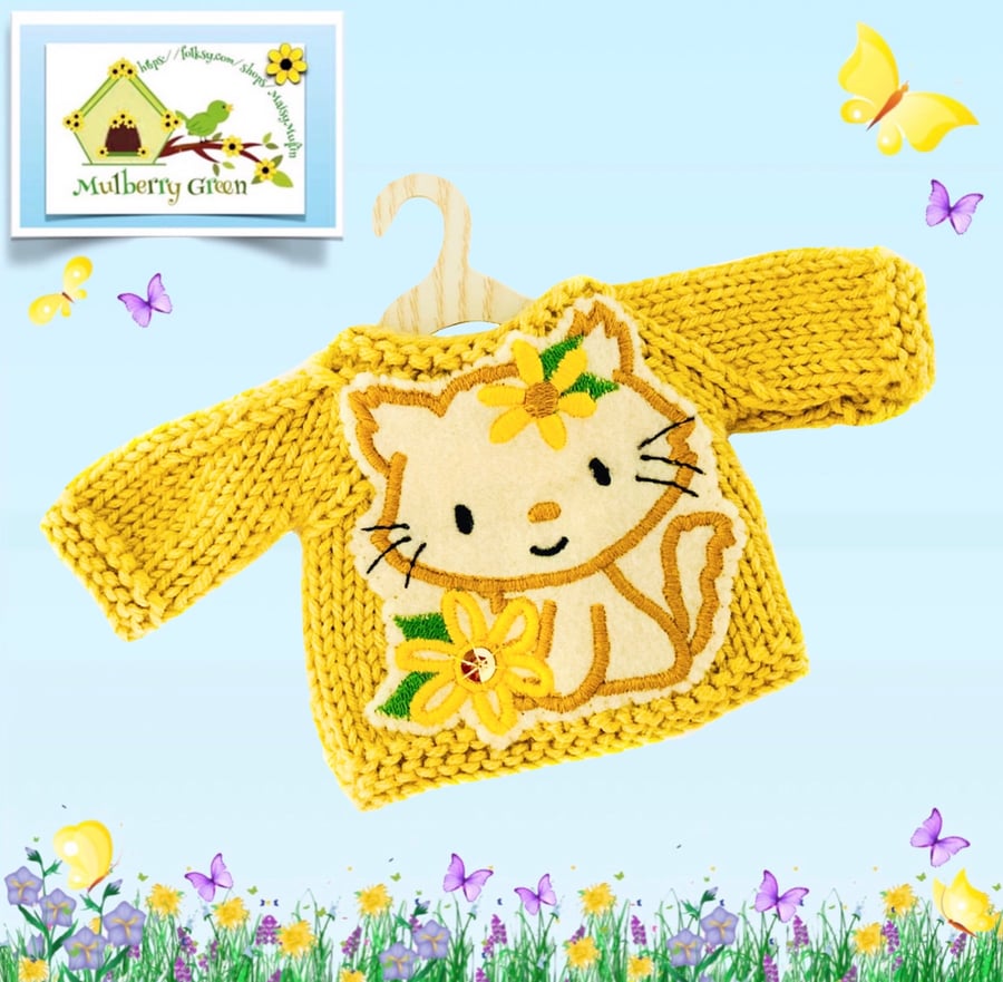Reserved for Sue - Primrose Yellow Kitten Jumper