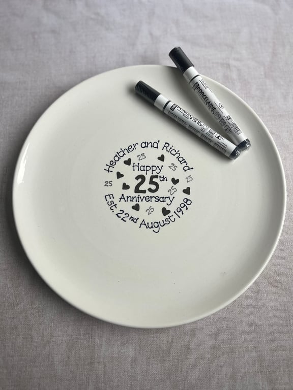 Personalised Anniversary Signature Platter