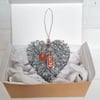 Wire Hanging Heart with Love Charms Valentine Gift