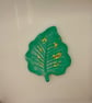 Eco resin leaf shaped trinket tray
