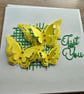 Handmade Greeting Card 3D butterflies 