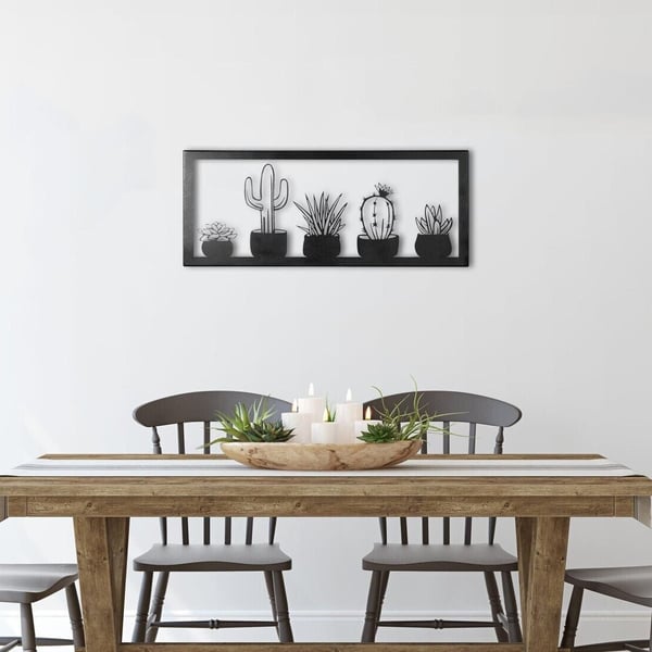 Cacti in Fame - Metal Wall Art, flower, kitchen, gift, stylish, house warming