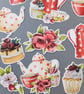 Afternoon Tea die cuts, collage pieces, card toppers, junk journal supplies - Image 3