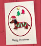 Christmas card, sausage dog in Santa hat and xmas jumper. To or from the dog.  - Image 4