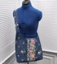 OVER THE BODY  SHOULDER BAG IN BLUE WITH FLOWERS - Image 1