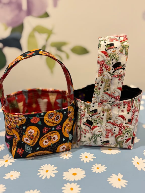 Reversible Halloween to Christmas Bag - perfect to reuse 