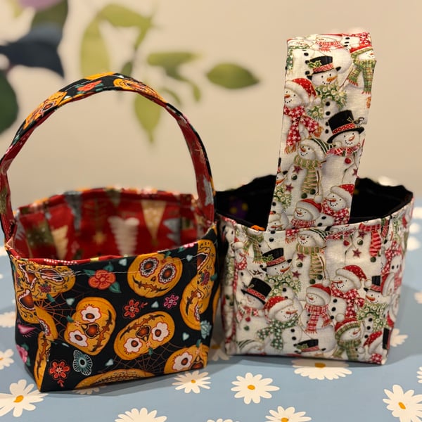 Reversible Halloween to Christmas Bag - perfect to reuse 