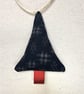 Christmas Tree Bunting Japanese Fabric Indigo - Image 7