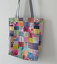 Upcycled Cotton Patchwork Tote Bag - Image 2