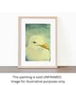 Original ACEO  Seagull Portrait Miniature Painting, Watercolour  - Image 5