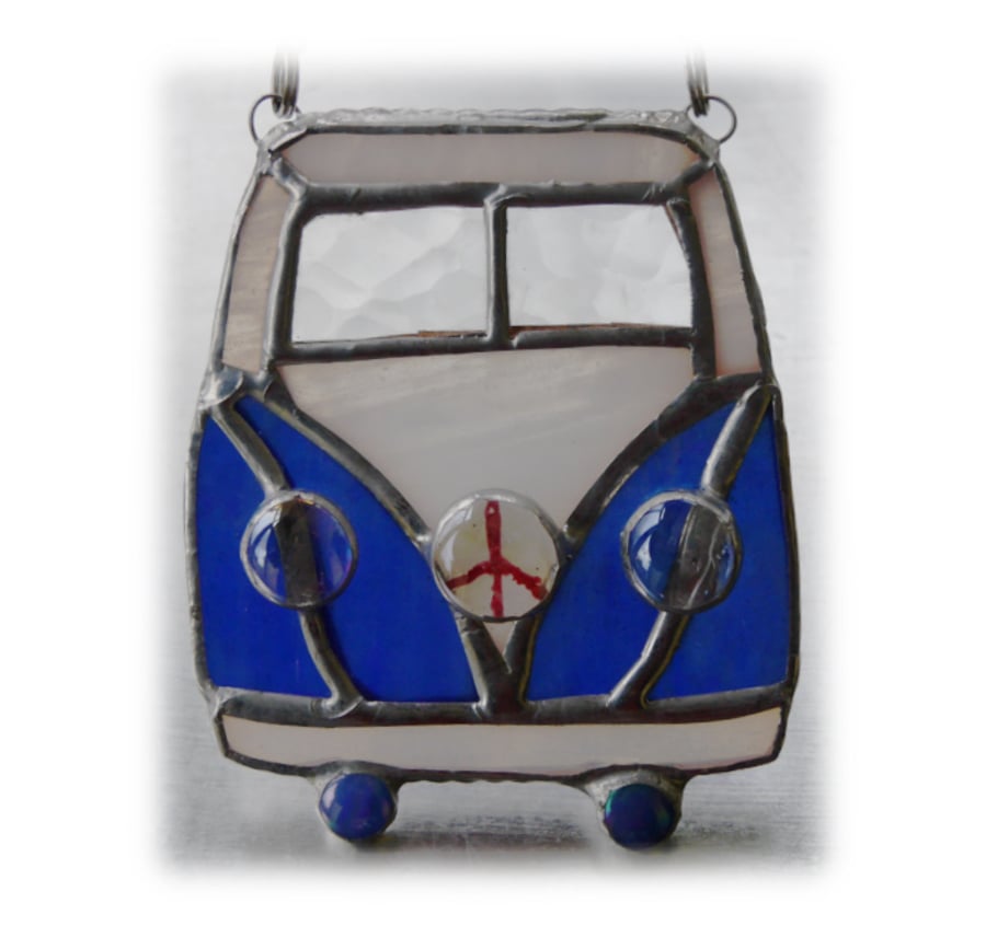 Campervan Suncatcher Stained Glass Blue 035