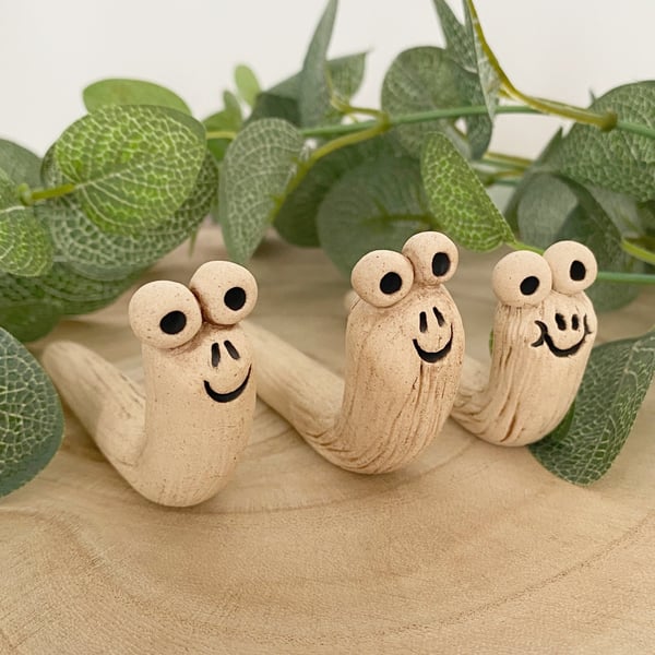 Medium Slugs, Ceramic Plant & Garden Buddy