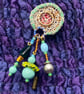Dangly pin with vintage beads  - Image 1