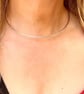 Silver Plate Choker Necklace  - Image 2