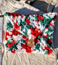 Christmas pouch, Small cotton crochet hand stitched lined pouch for small items - Image 3