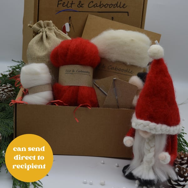 Christmas Gnome needle felting Kit