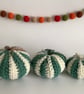 PUMPKINS, squash . Set of 3. Autumn.Green, white. Home decor. Halloween. - Image 3