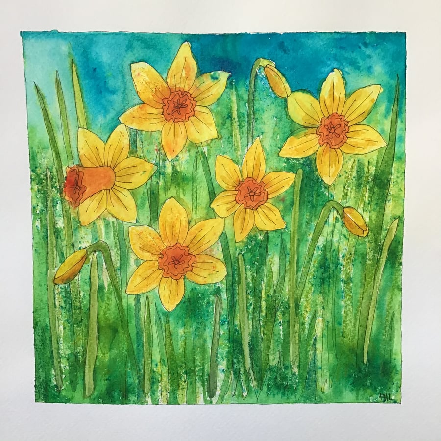 Daffodils original painting